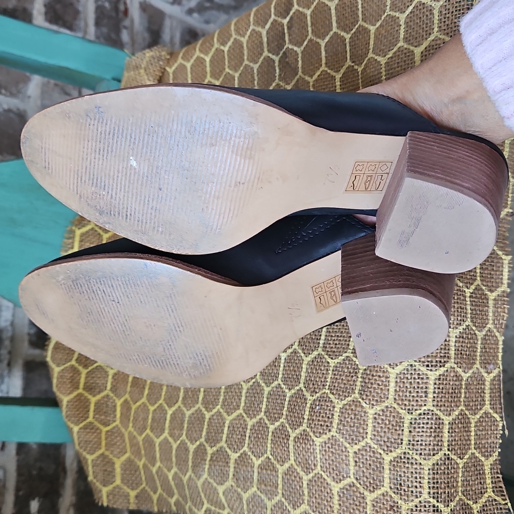 Madewell The Harper Black Leather Mules Clogs - Picture 6 of 6
